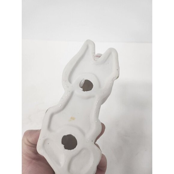 VINTAGE Rainbow Unicorn Figurine Ceramic Sitting Sculpture Matte White Gold - Picture 7 of 9